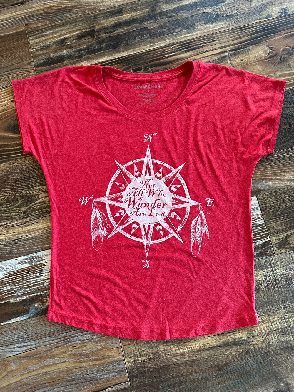 Red Graphic Compass Tee -